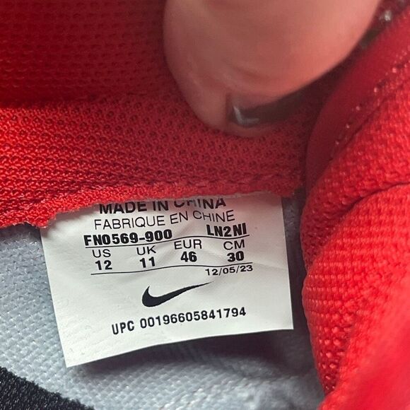 Nike Red White Lace Up Dunk Low Retro USC Low Top Sneakers Shoes Size 12 - Picture 6 of 8